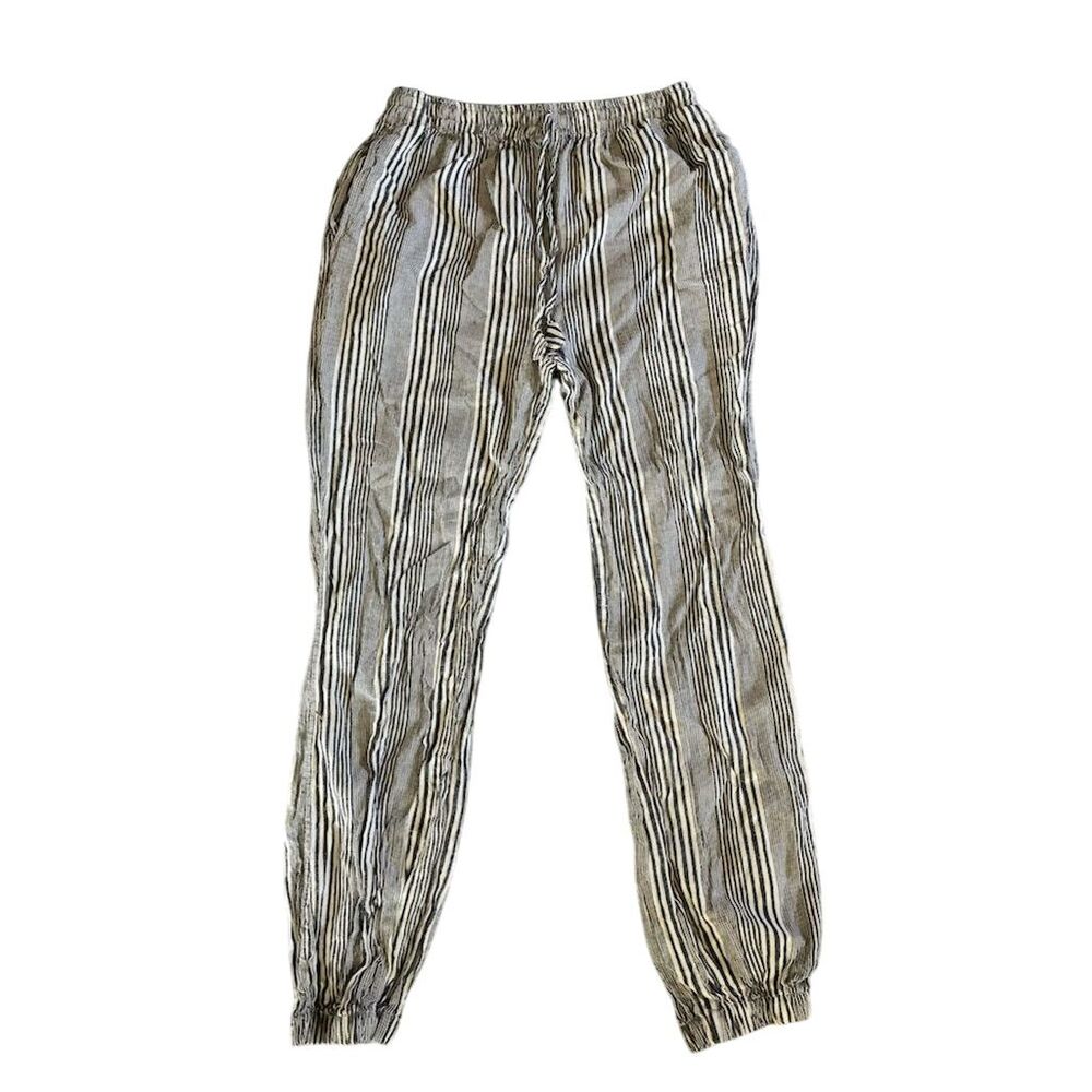Yak & Yeti Unisex Striped Cotton‎ Pants Multicolor Elastic Waist Large